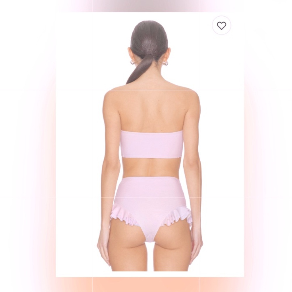 Swim Set!🏝️NWT Selkie Bandeau & High-Waist Ruffle Bikini L Rare!💋